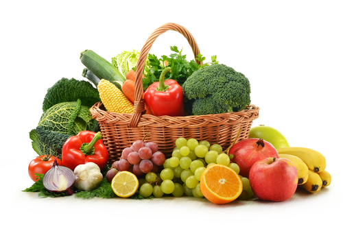 basket of fruit and veg